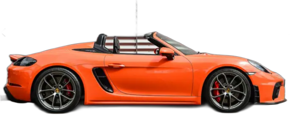 Oranje Porsche Spyder